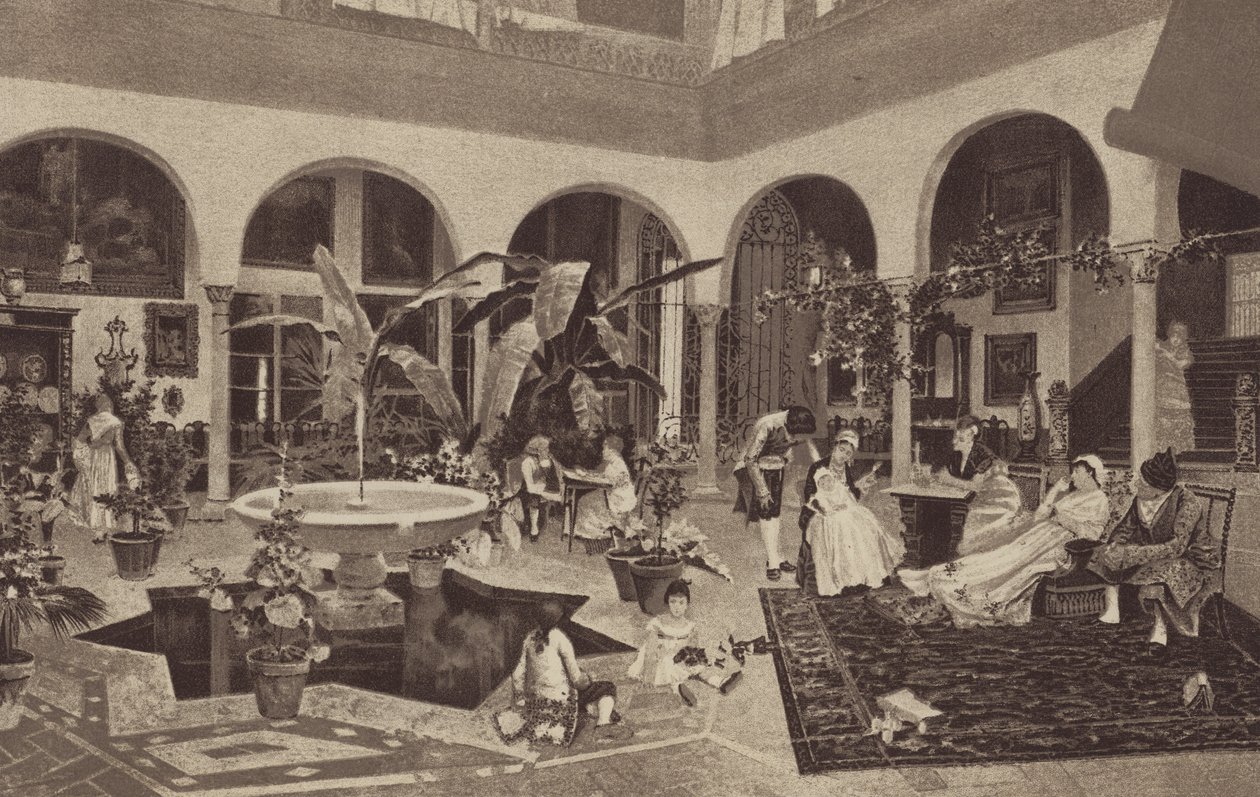 Interior español (cromolito) de English School