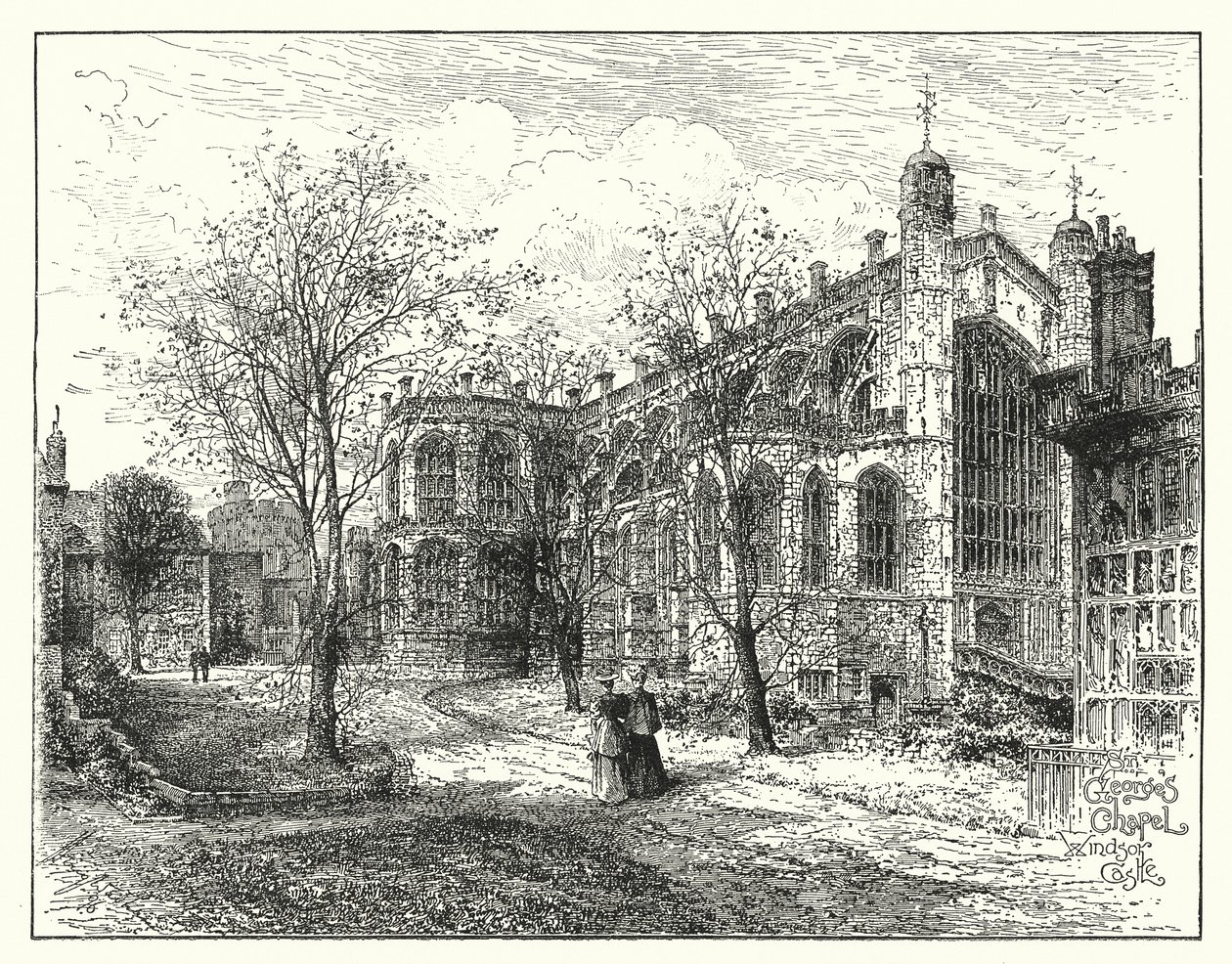 Capilla de San Jorge, Windsor (grabado) de English School