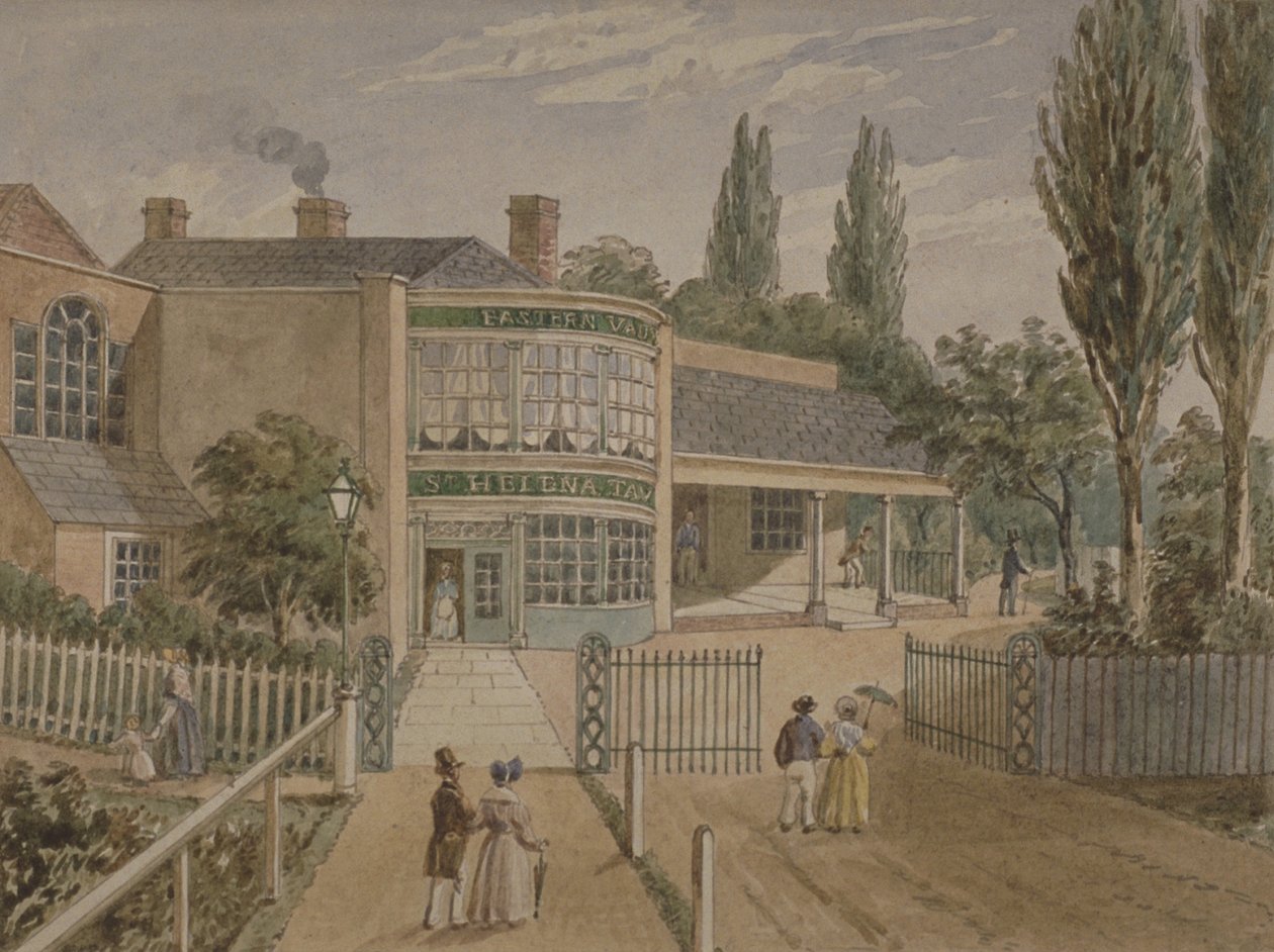 Jardines de té de Santa Elena, Lower Road, Rotherhithe, c.1860 de English School