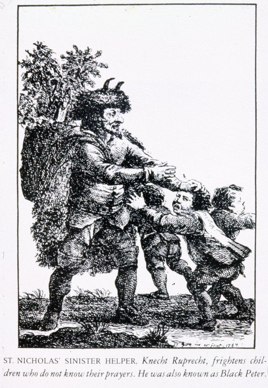 Ayudante Siniestro de San Nicolás: Knecht Ruprecht, 1784 de English School