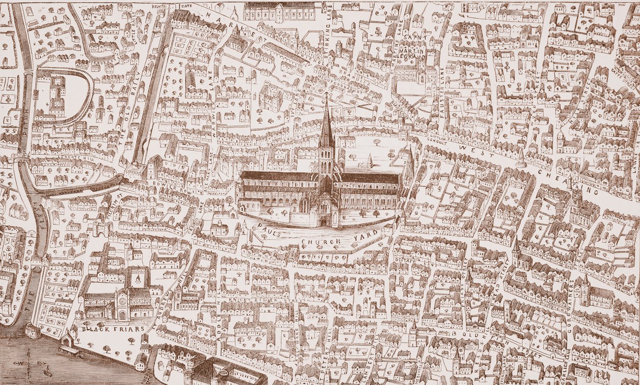 San Pablo y sus alrededores, en la época de Enrique VIII de English School