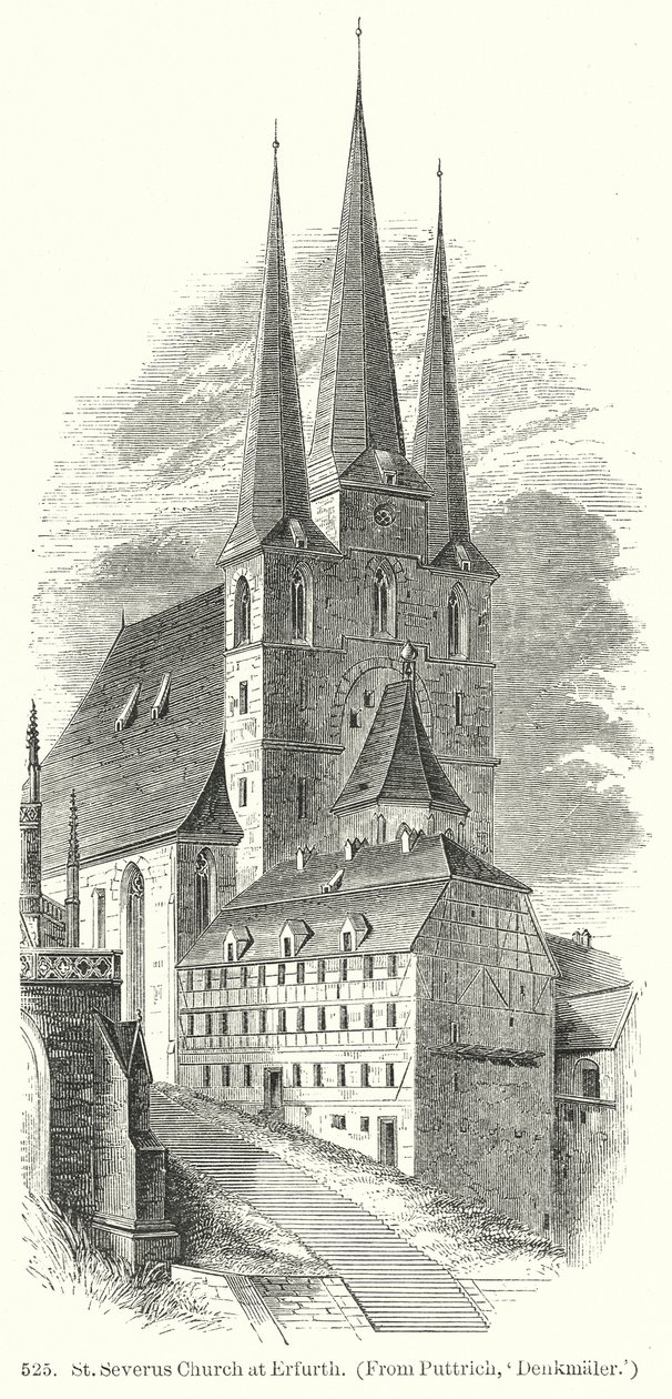 Iglesia de San Severo en Erfurth (grabado) de English School