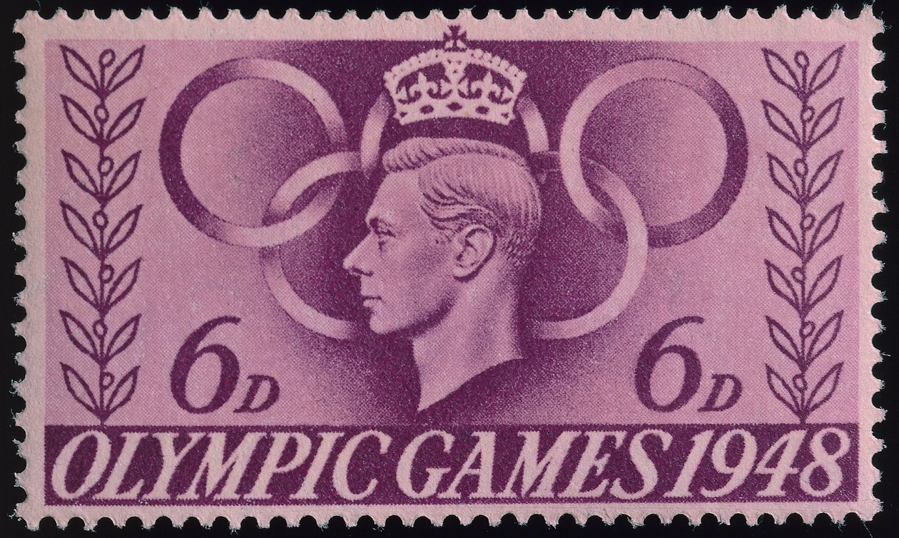 Sello conmemorativo de los Juegos Olímpicos de Londres 1948 de English School