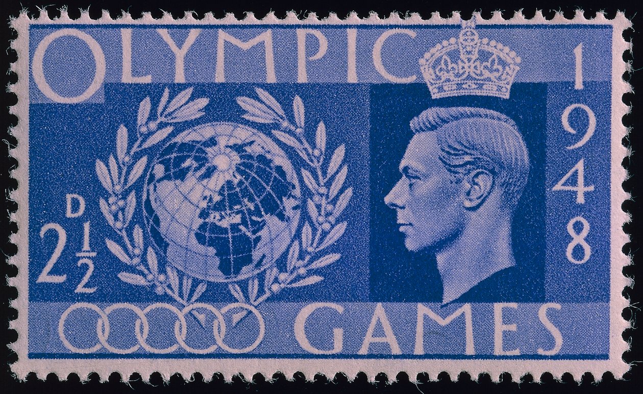 Sello conmemorativo de los Juegos Olímpicos de Londres 1948 de English School