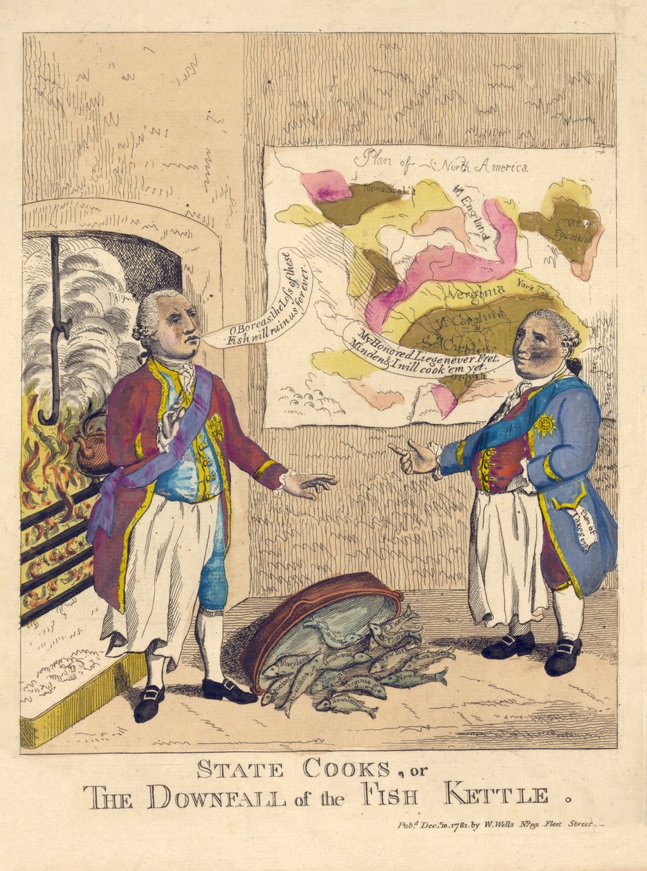 Cocineros del estado, o la caída de la tetera de pescado, pub. 1781 de English School