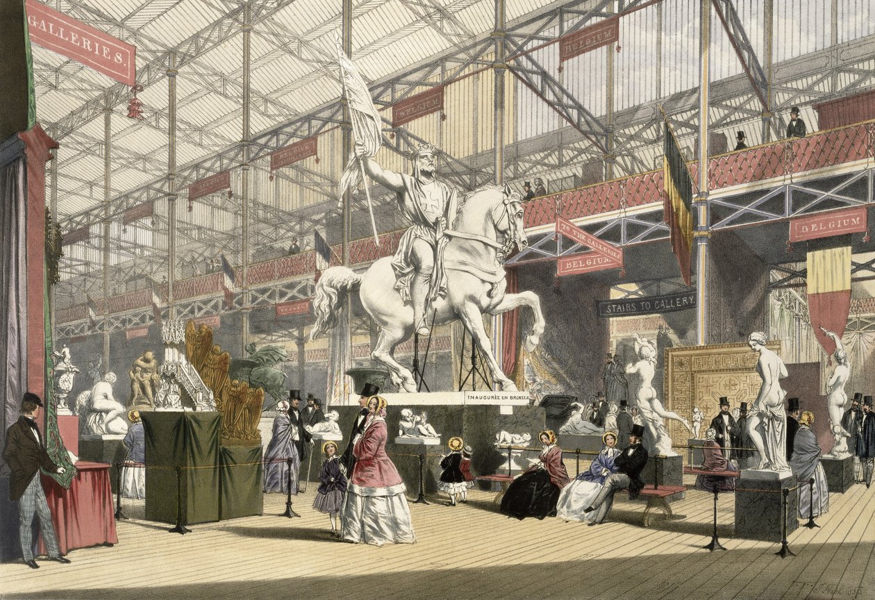 Estatuas en la sección de Bélgica de la Gran Exposición de 1851, de 