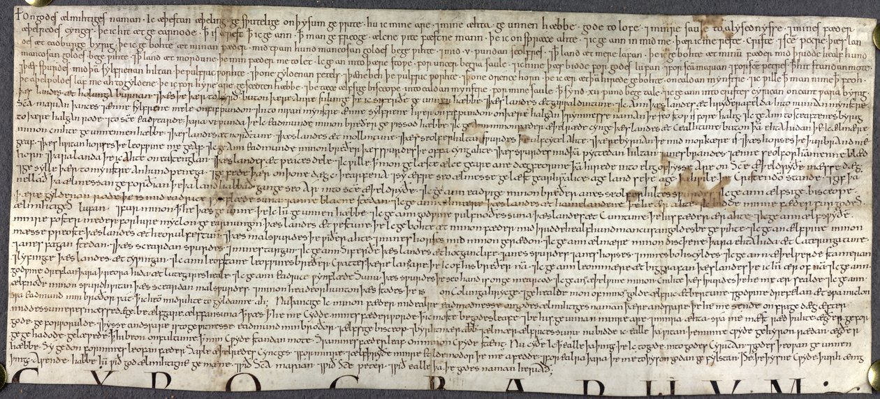 Stowe Charter 37, Testamento de Ætheling Æthelstan de English School