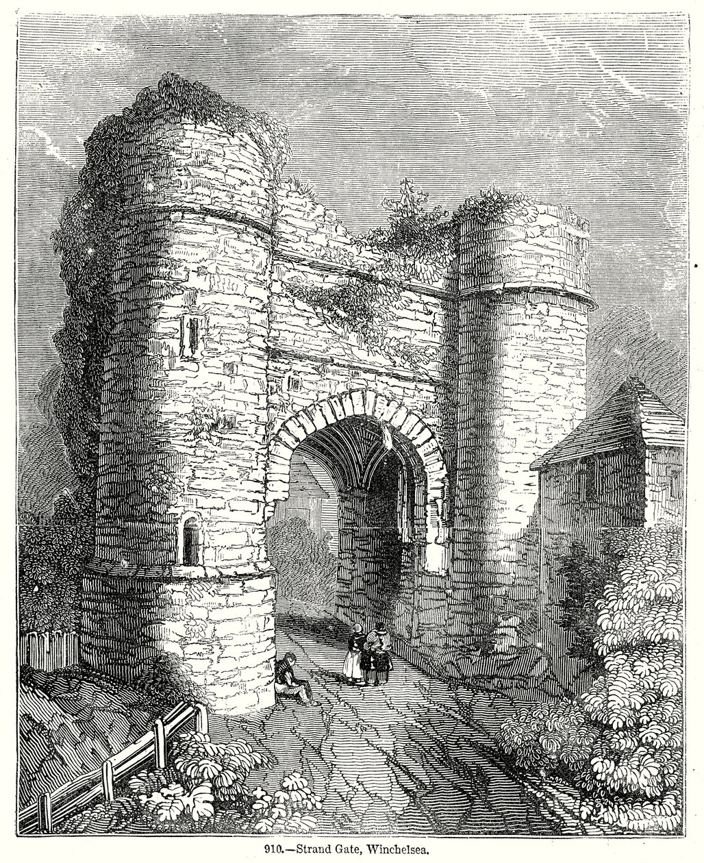 Strand Gate, Winchelsea (grabado) de English School