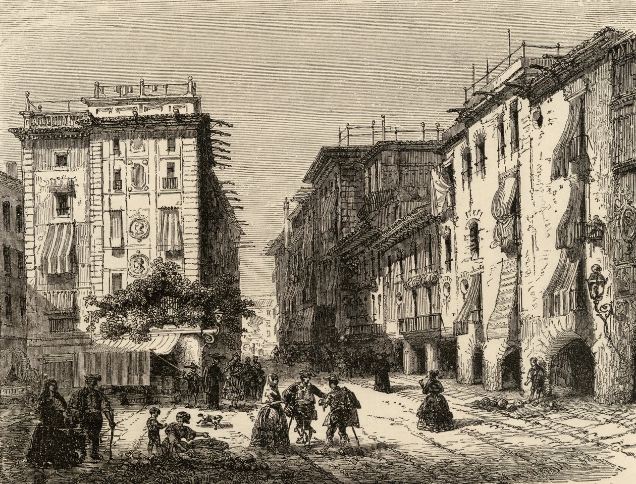 Calle en Barcelona, ilustración de 