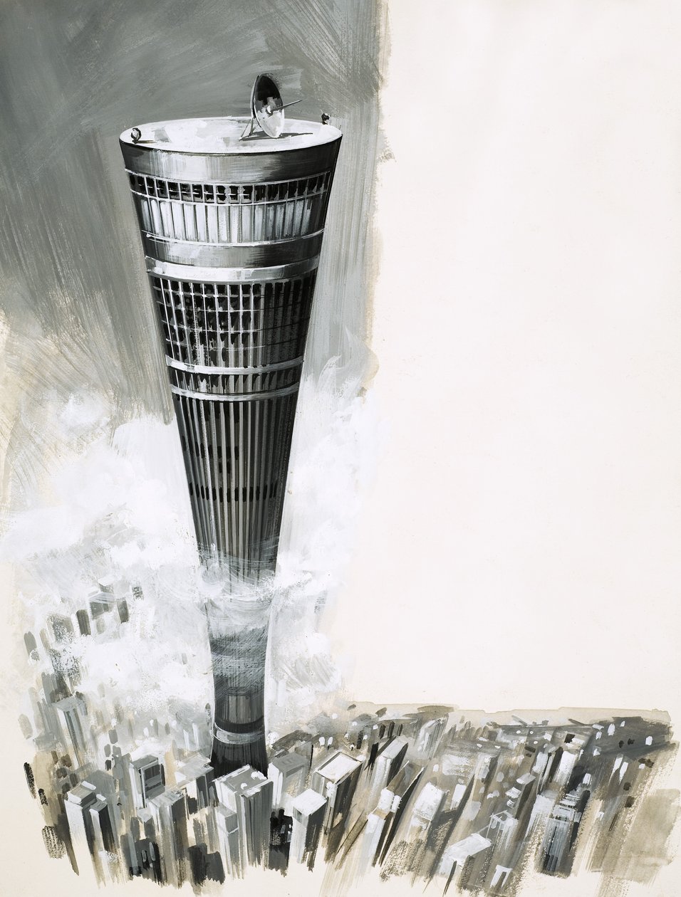 Superciudades en el cielo. Rascacielos futurista de English School