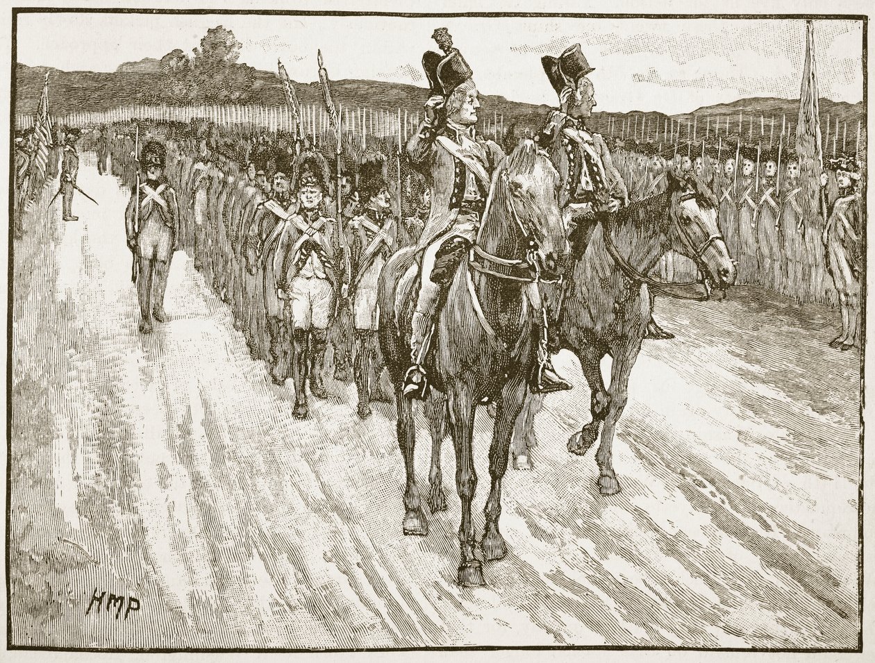 Rendición de Lord Cornwallis, York Town, 1781, ilustración de Cassells Illustrated History of England de English School