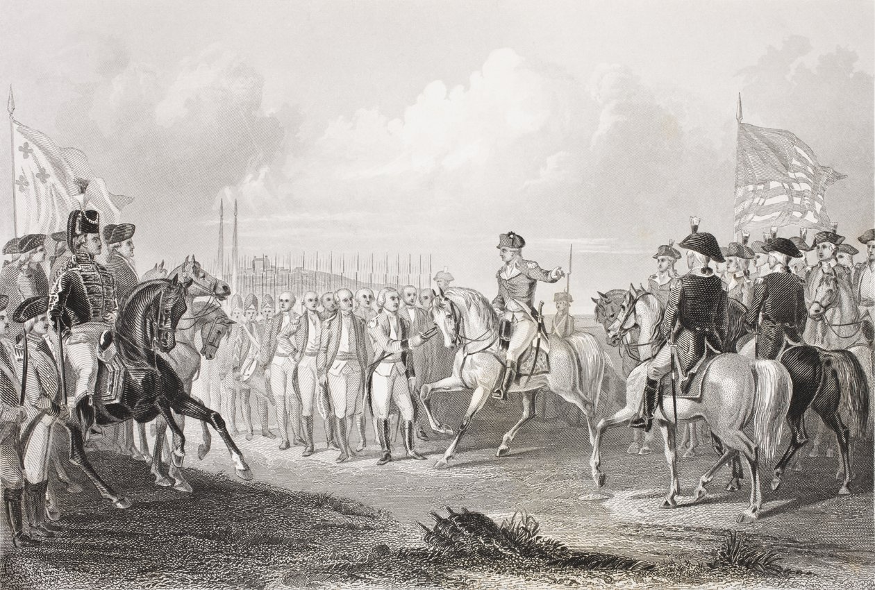 Rendición de Lord Cornwallis en Yorktown, Virginia, 19 de octubre de 1781, de 