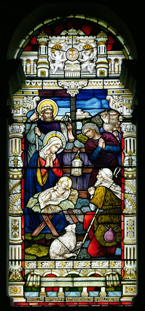 La Adoración de los Pastores, c.1889 de English School