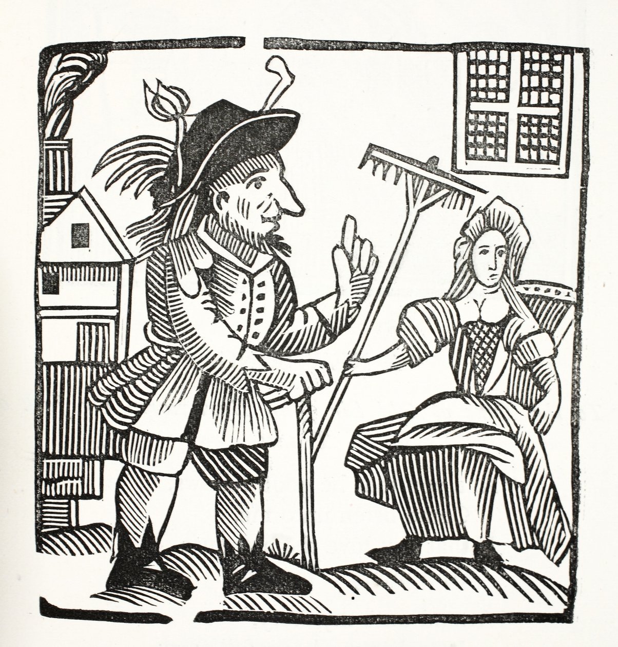 El enjuiciamiento y acusación de Sir John Barleycorn, Knt., ilustración de Chap-books del siglo XVIII de John Ashton, pub. 1882 de English School