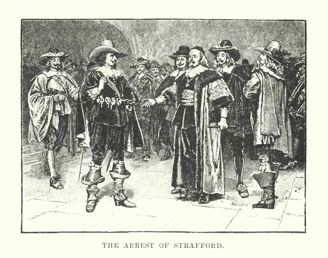 El arresto de Strafford (grabado) de English School