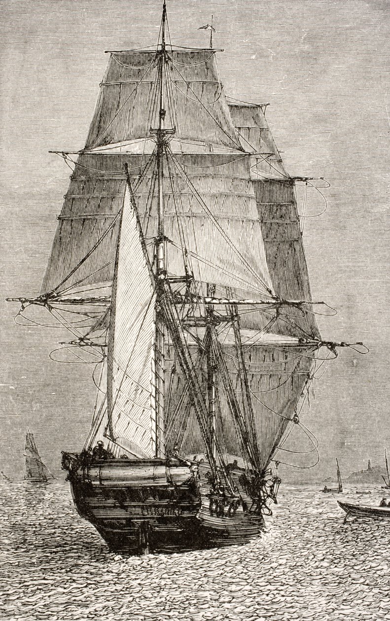 El bergantín HMS Beagle, de 