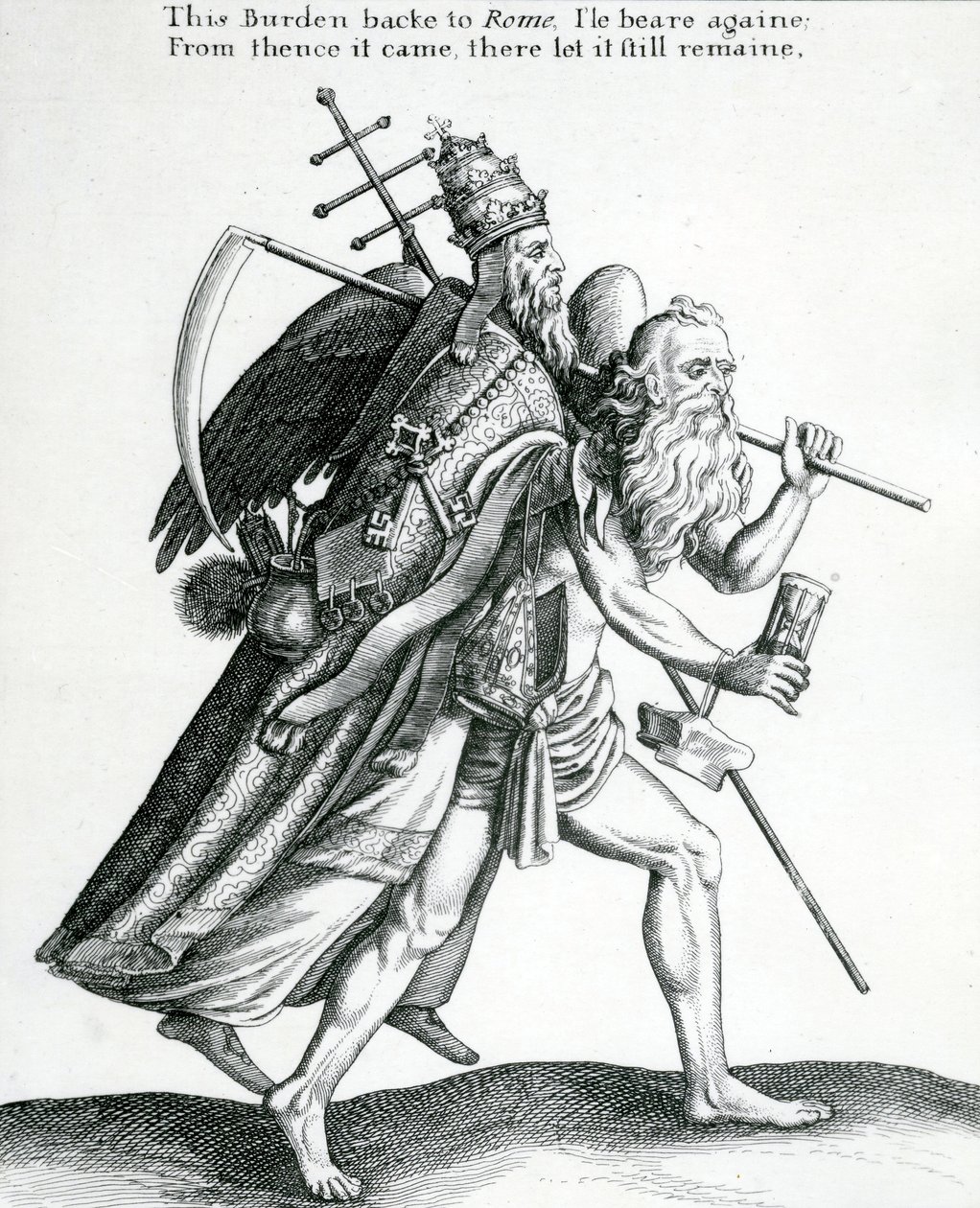 ¿La carga de vuelta a Roma? circa 1641 de English School