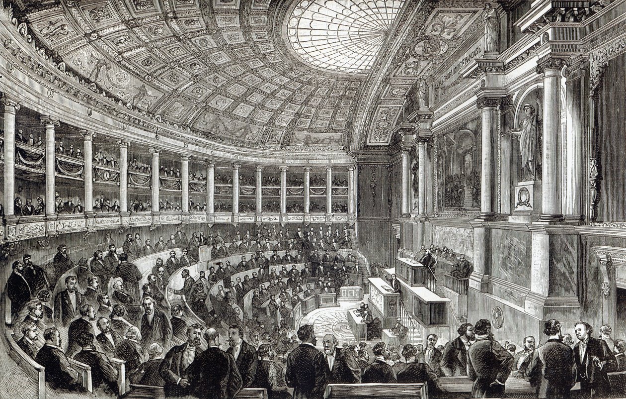 La Cámara de Diputados, París, de 