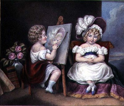 El retratista infantil, c.1825 de English School