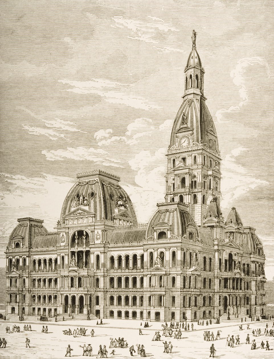 El Ayuntamiento, Chicago, c.1870, de 