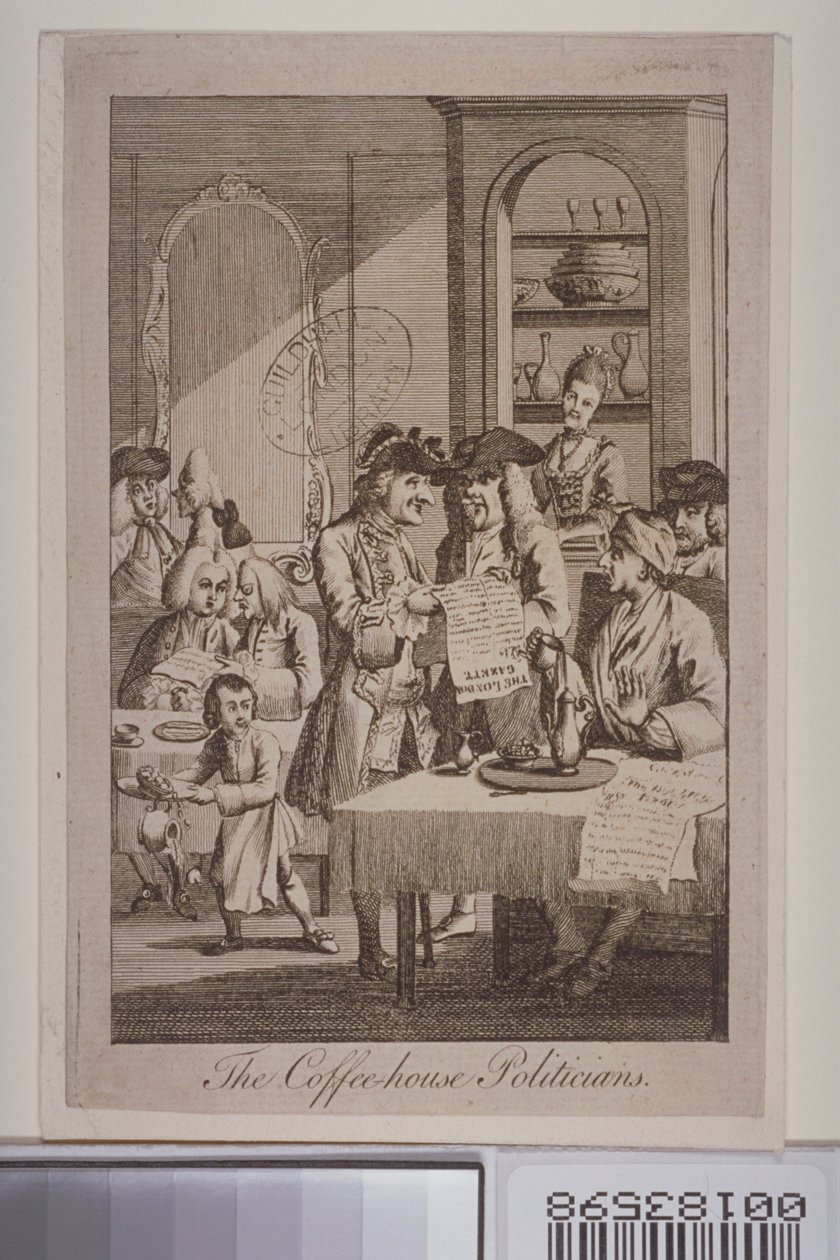 Los políticos del café, 1772 de English School
