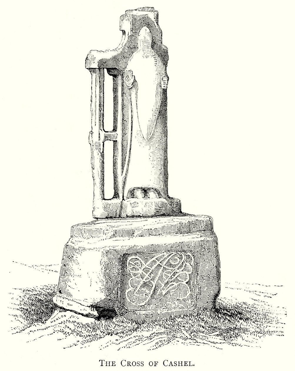 La Cruz de Cashel (grabado) de English School