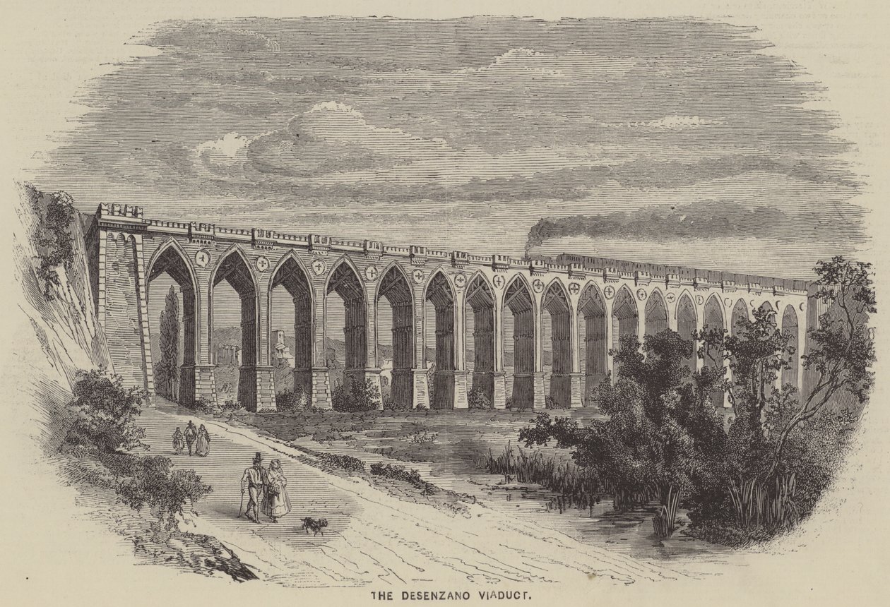 Viaducto de Desenzano (grabado) de English School