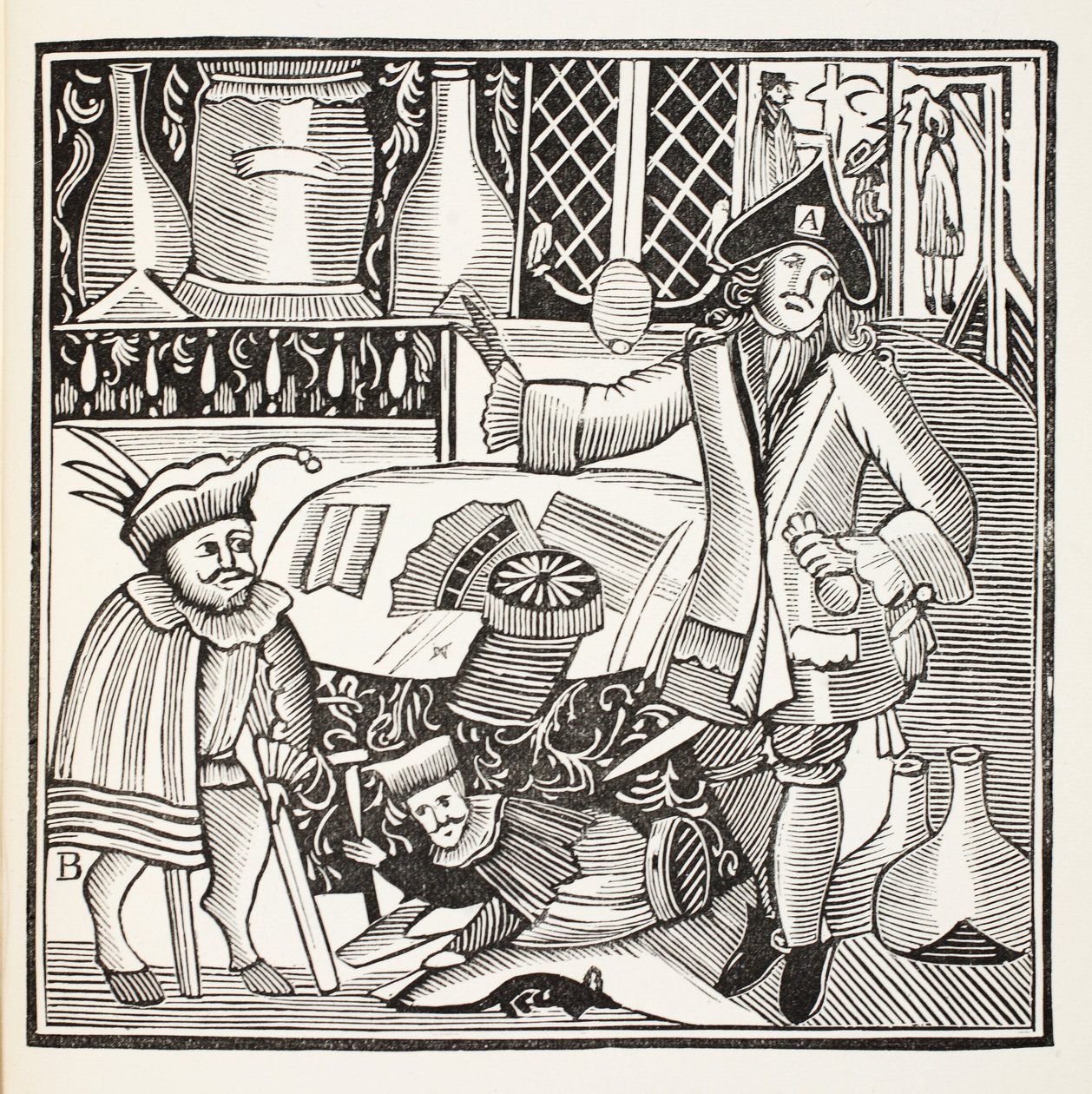 El diablo sobre dos palos o la ciudad desvelada, ilustración de Chap-books del siglo XVIII de John Ashton, pub. 1882 de English School