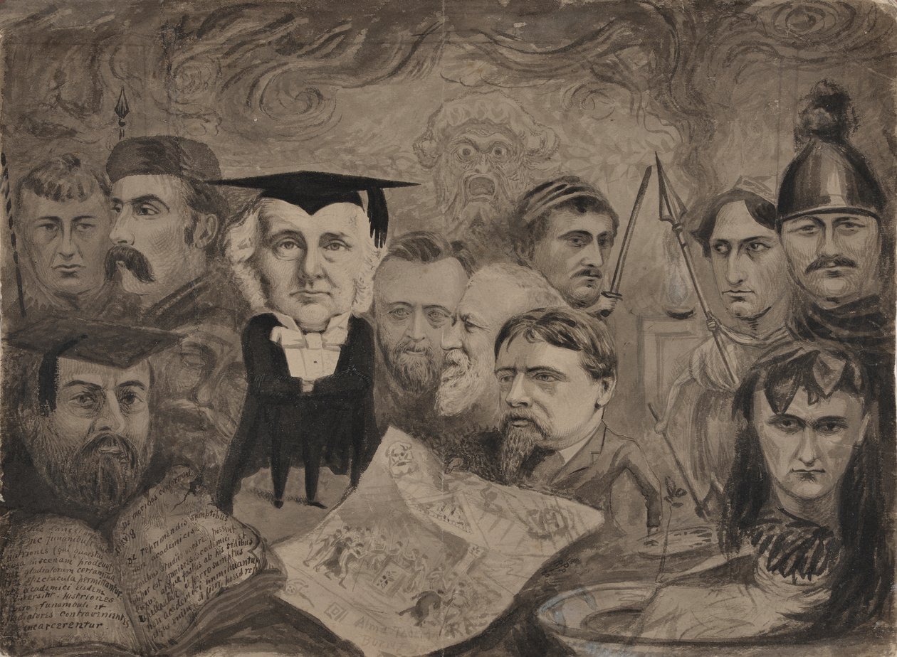 The Drama in Oxford in 1880 (Pluma, tinta, aguada gris) de English School