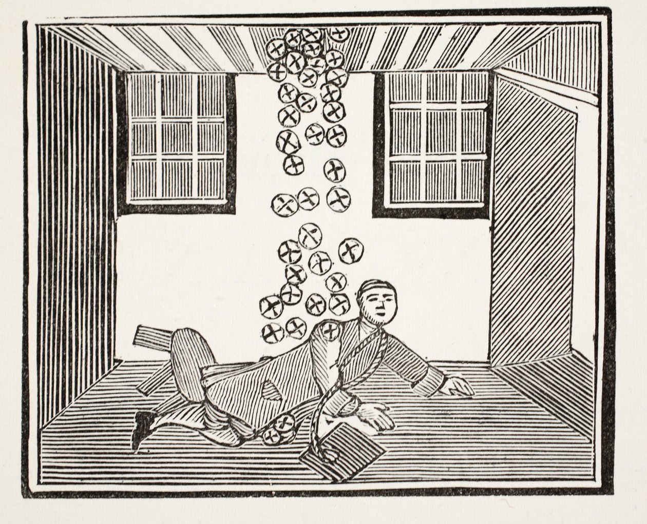 El legado de los borrachos, ilustración de Chap-books del siglo XVIII de John Ashton, pub. 1882 de English School