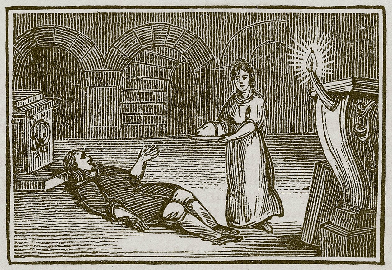 El marido borracho (grabado) de English School