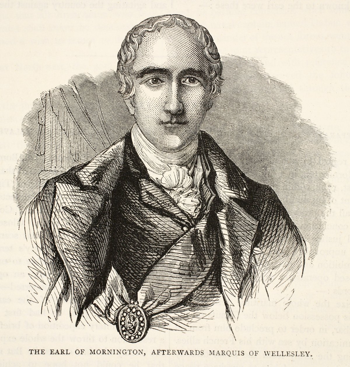 El Conde de Mornington, luego Marqués de Wellesley, ilustración de Cassells Illustrated History of India de James Grant, pub. 1879 de English School