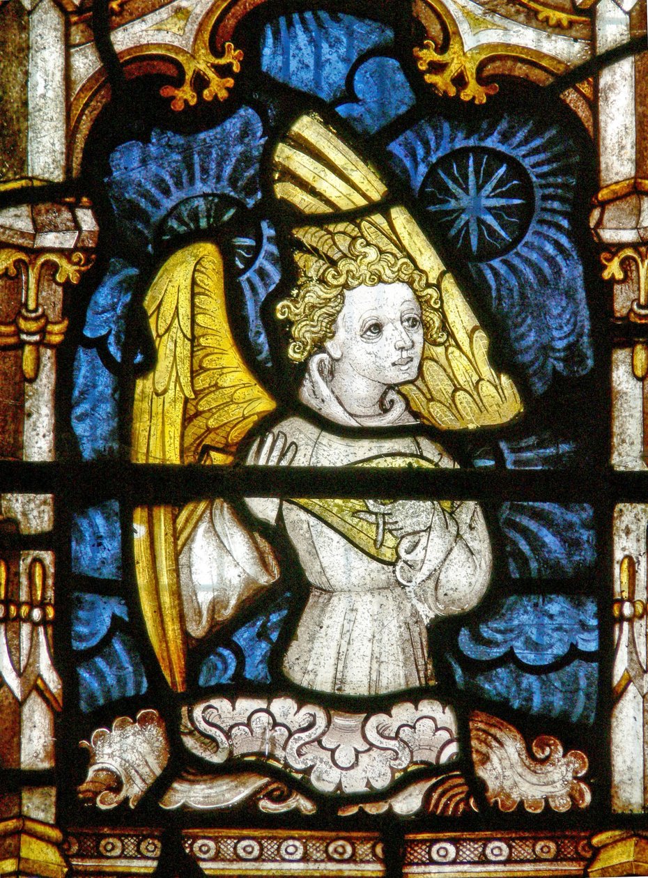La ventana este que representa un ángel músico de English School