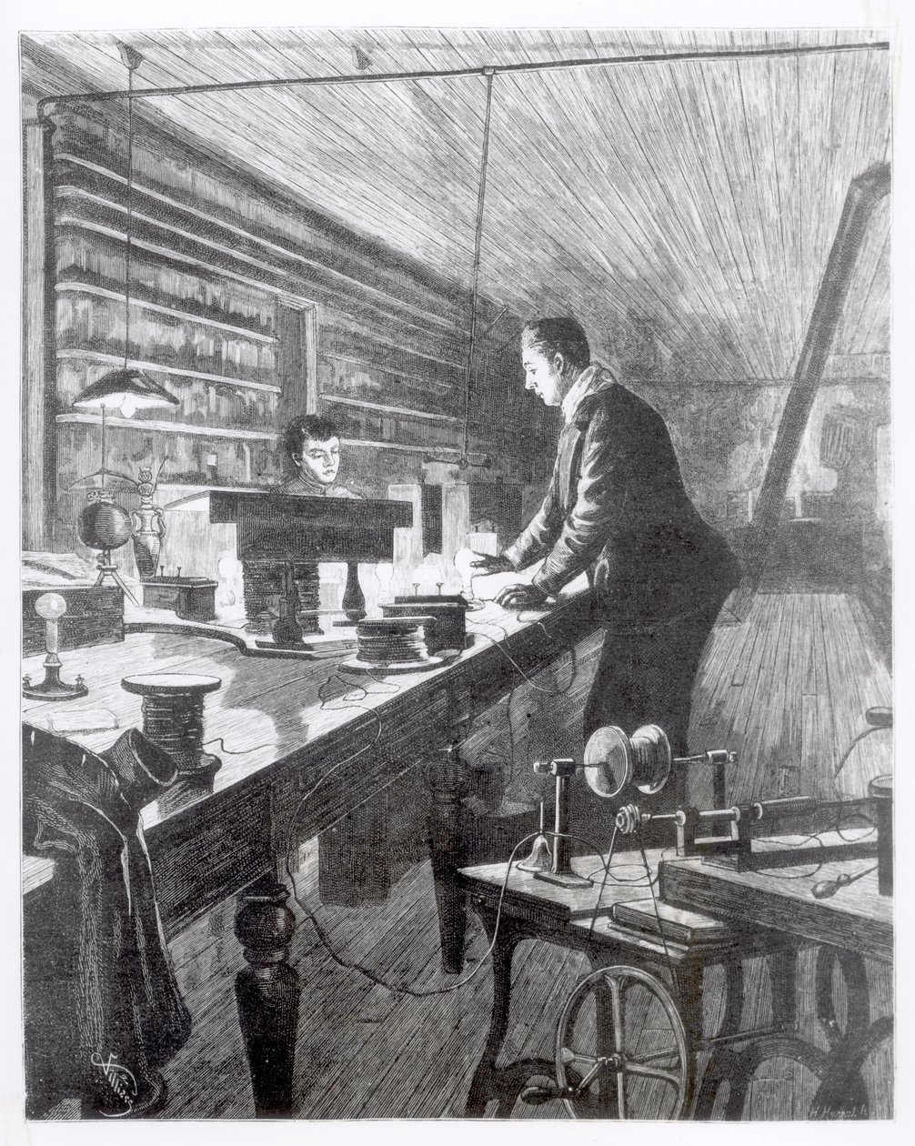 La Luz Eléctrica, Sr. Edison (1847-1931) en su Laboratorio de English School