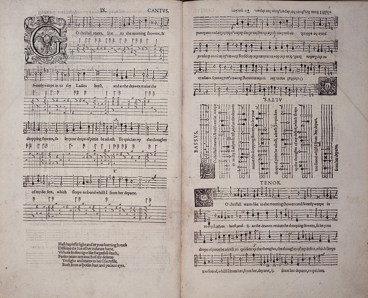 El primer libro de Songes o Ayres, de John Dowland (1563-1626) 1597 (impresión) de English School