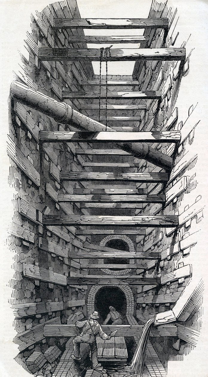 El alcantarillado de Fleet Street de English School