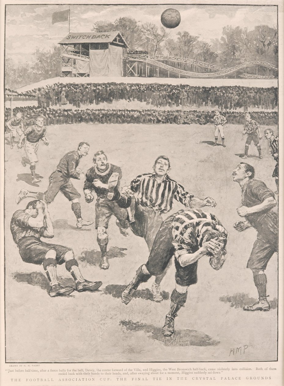 La Copa de la Asociación de Fútbol - La Final en los Jardines del Crystal Palace, 1895 de English School