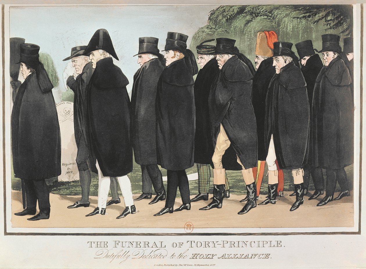 El funeral del principio Tory, c. abril 1827 de English School