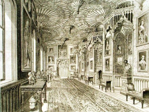 La Galería, grabado por T. Morris, de 