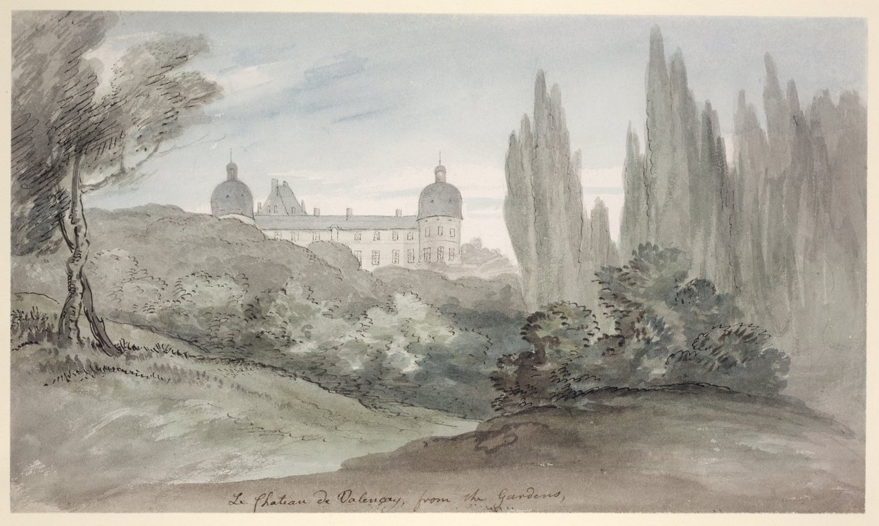 Los jardines del castillo de Valencay, c.1770 de English School