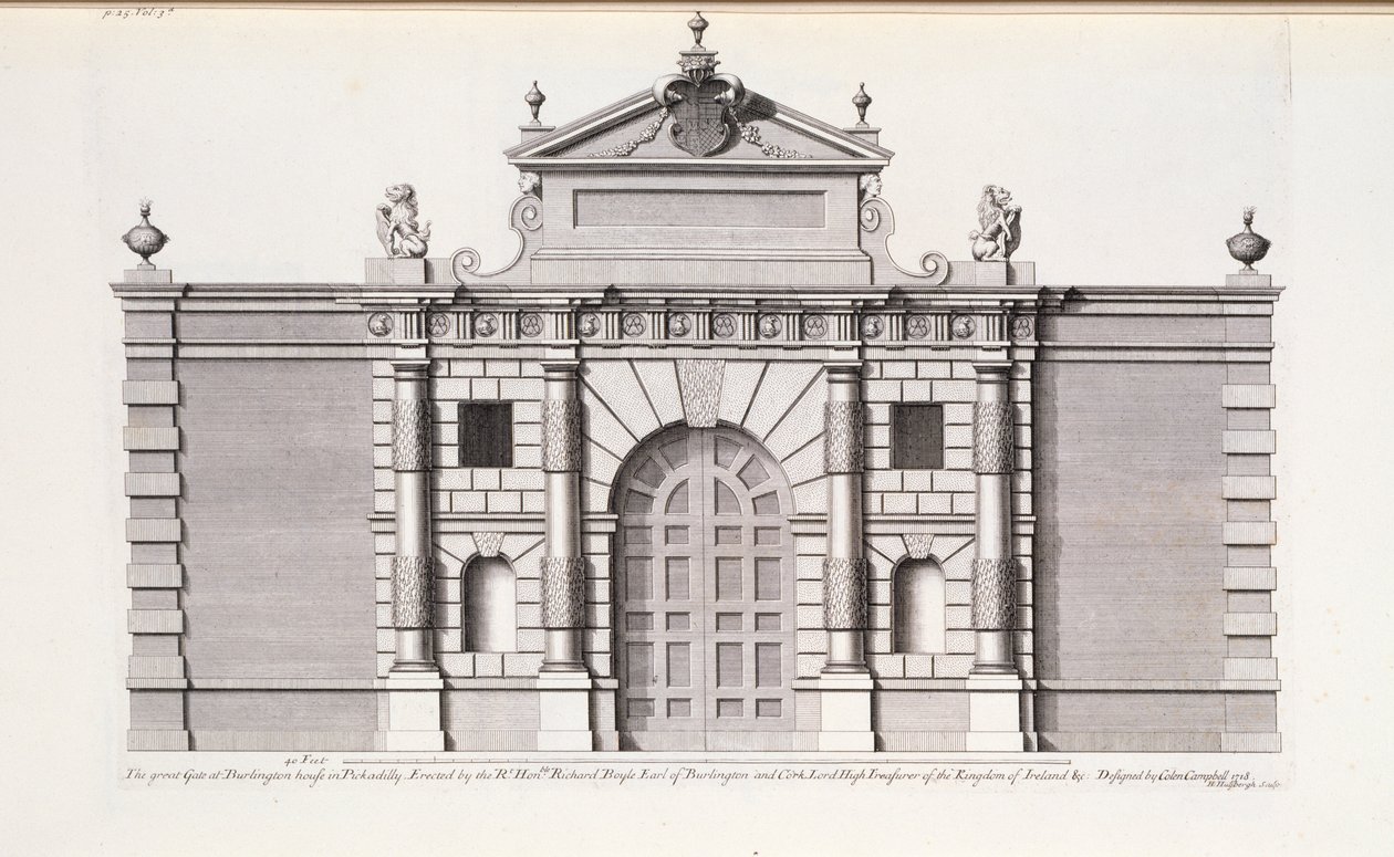 La Gran Puerta en Burlington House, Piccadilly, de 