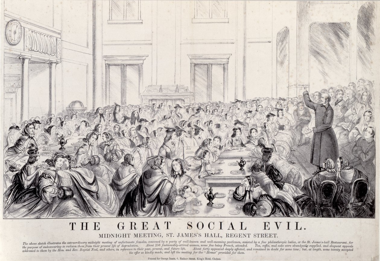 El gran mal social: reunión de medianoche, St. Jamess Hall, Regent Street de English School