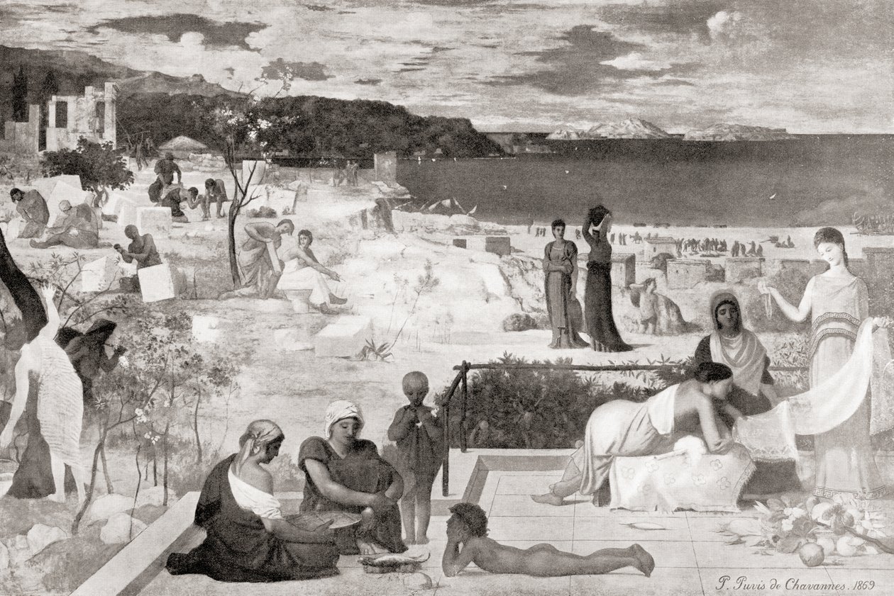 La colonia griega de Massalia, de la Historia de las Naciones de Hutchinson, pub.1915 de English School