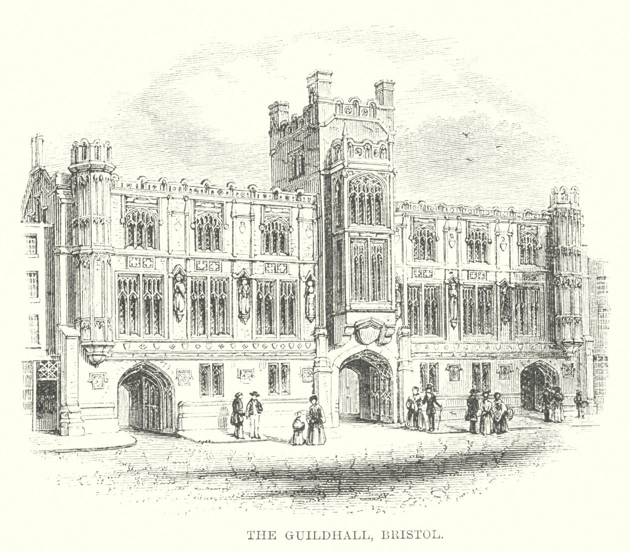 The Guildhall, Bristol (grabado) de English School
