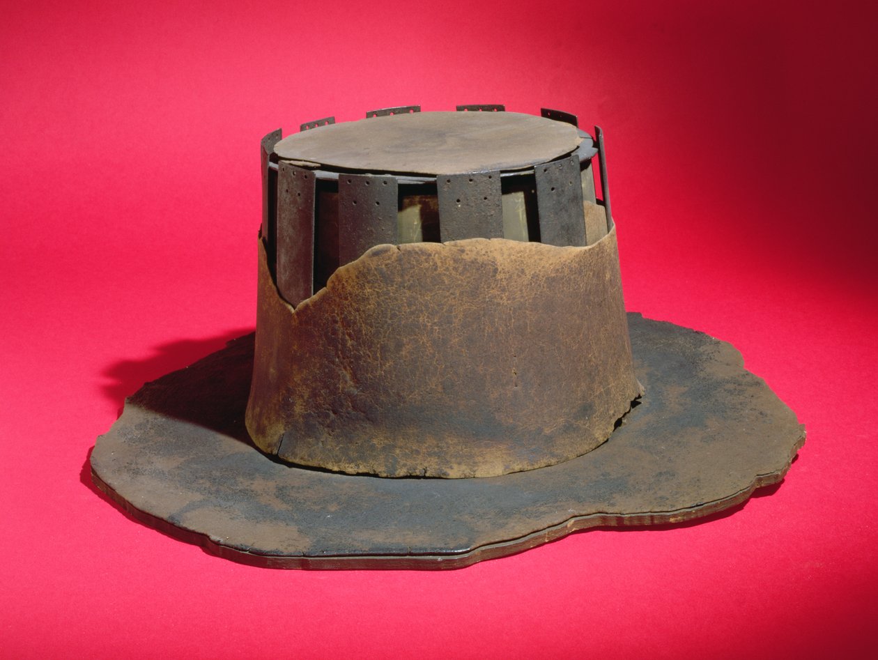 El sombrero del juez John Bradshaw, siglo XVII de English School