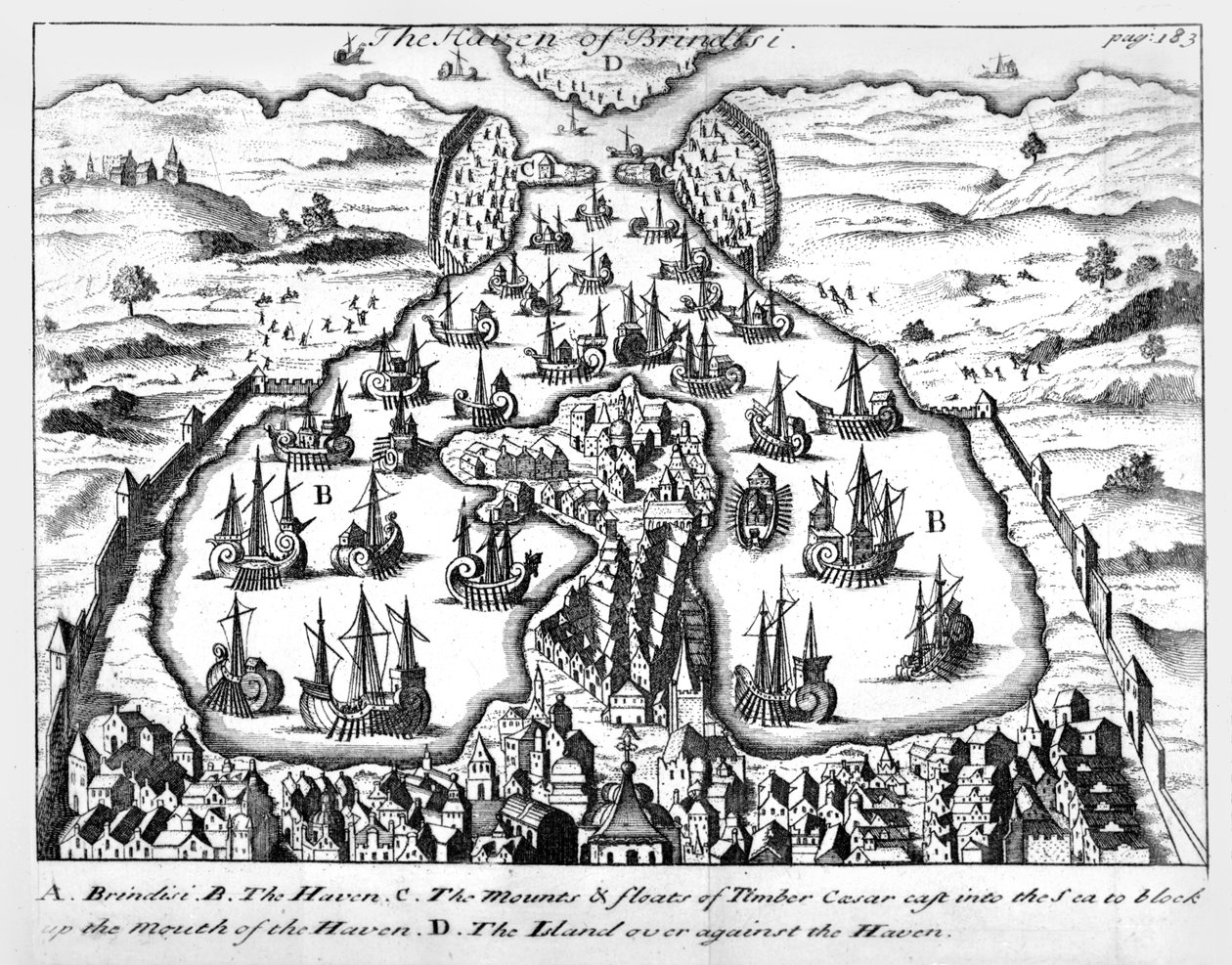 El puerto de Brindisi, ilustración de 