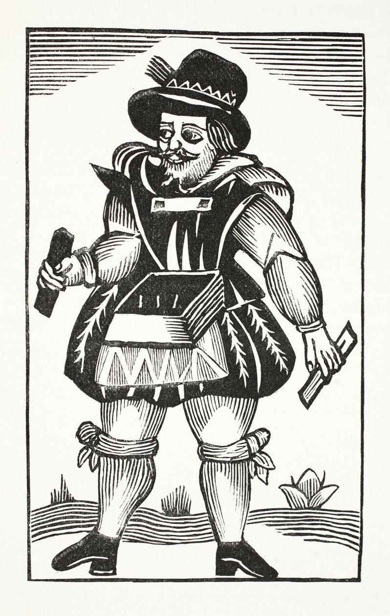 La historia de Tom Long el transportista, ilustración de Chap-books del Siglo XVIII de John Ashton, pub. 1882 de English School
