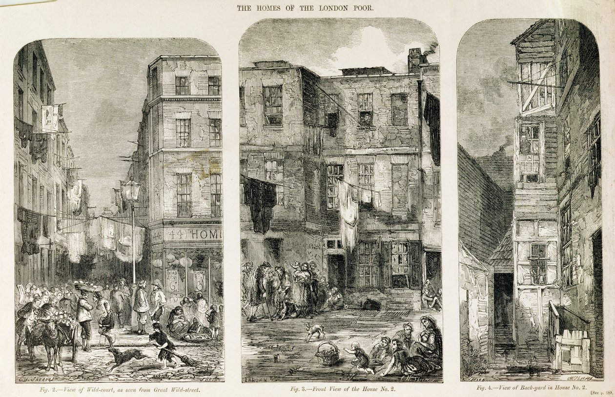 Las casas de los pobres de Londres, de `The Builder Magazine