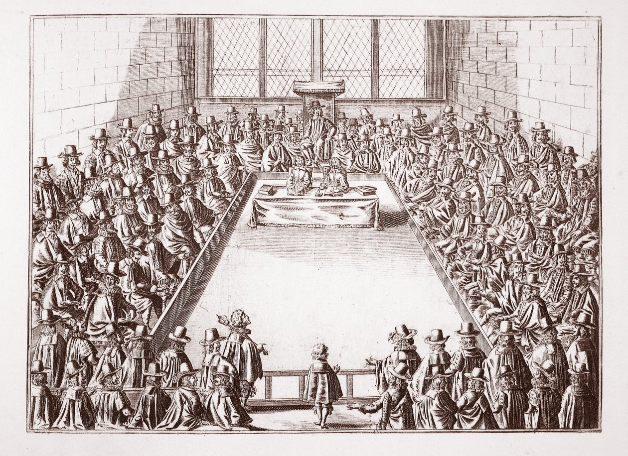 La Cámara de los Comunes, de una impresión de 1648 de English School