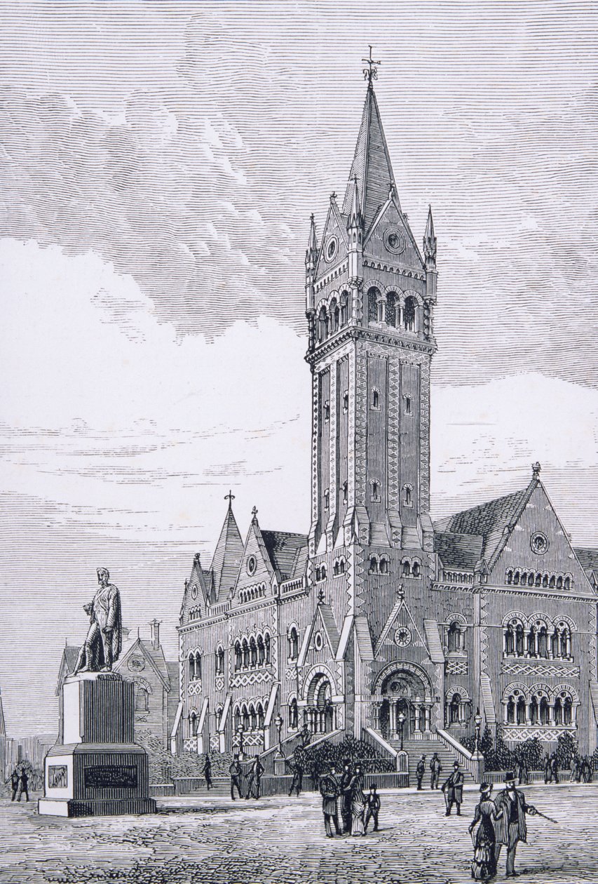 La Iglesia Independiente, Collins Street, Melbourne, Australia, de Imágenes Australianas, pub. por The Religious Tract Society, 1886 de English School